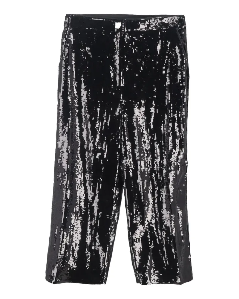 Theory Gerade Hose mit Pailletten - Schwarz Schwarz