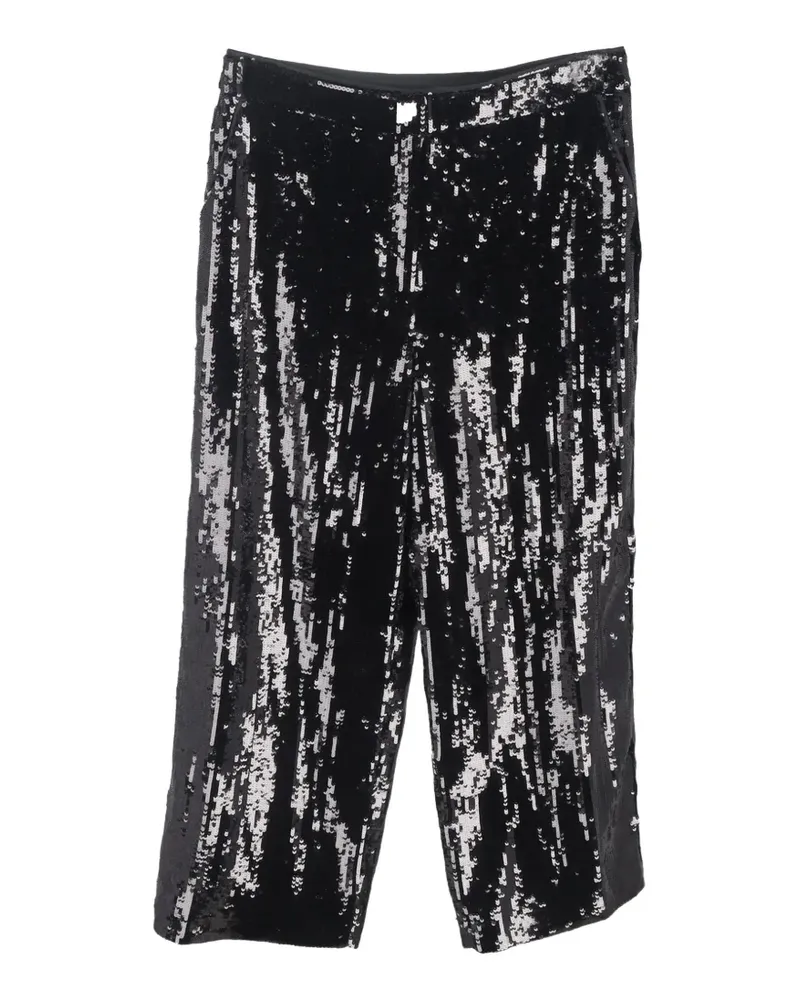 Theory sequined straight-leg trousers - Schwarz Schwarz