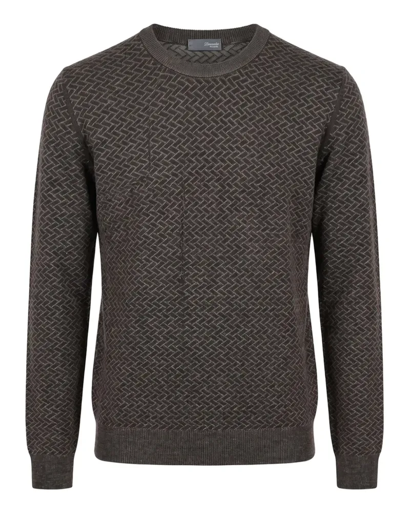 Drumohr  Pullover mit geometrischem Muster - Braun Braun