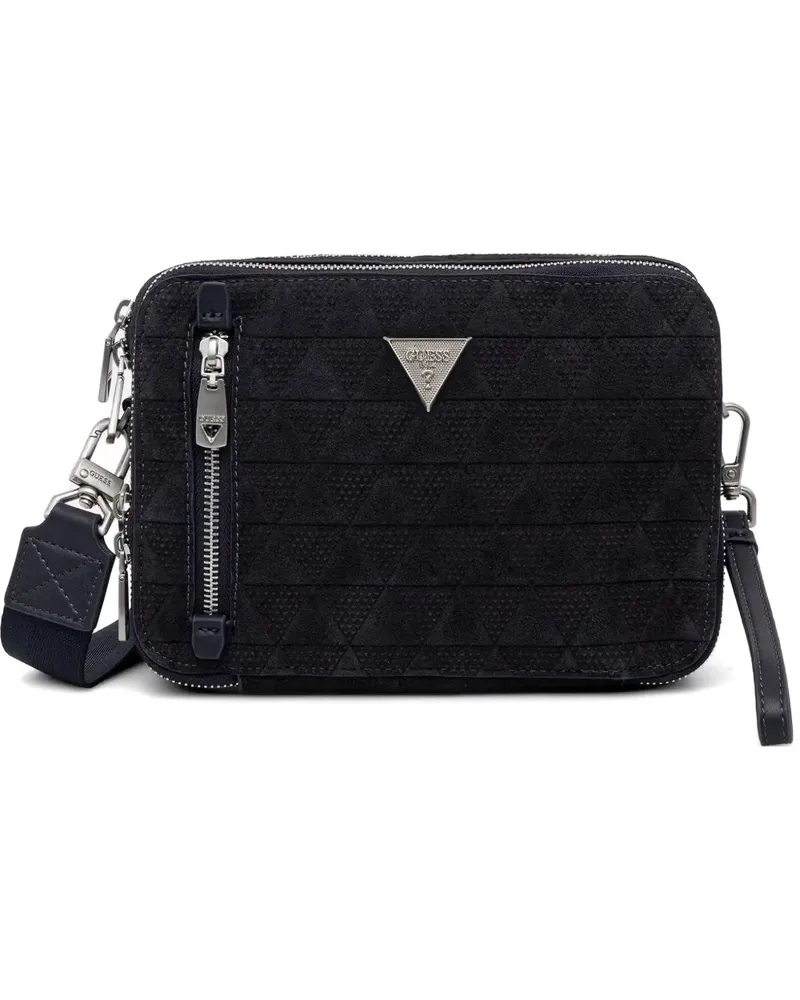 Guess Torino geometric-quilted shoulder bag - Schwarz Schwarz