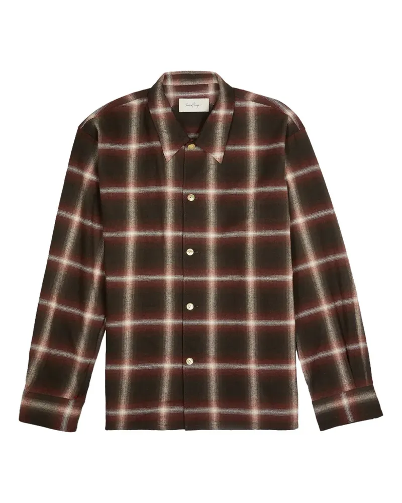 Second/Layer Logan check-pattern shirt - Rot Rot