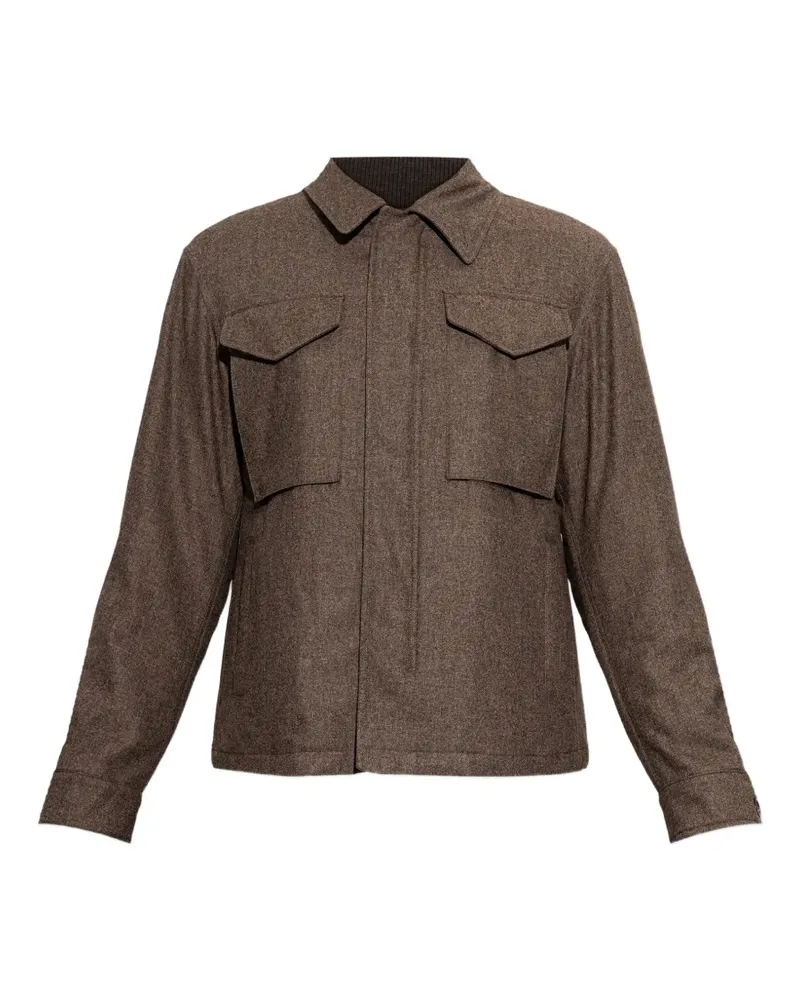 Eleventy Wattierte Jacke mit Taschen - Braun Braun