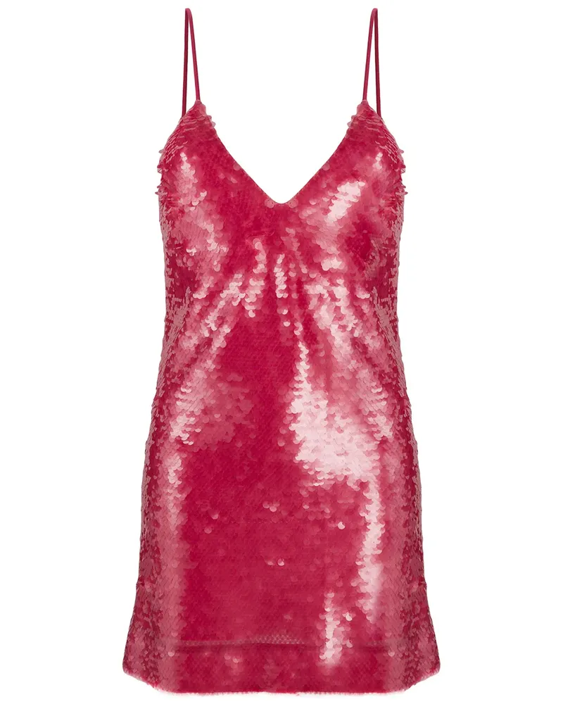 Balmain Kleid mit Paillettenstickerei - Rosa Rosa