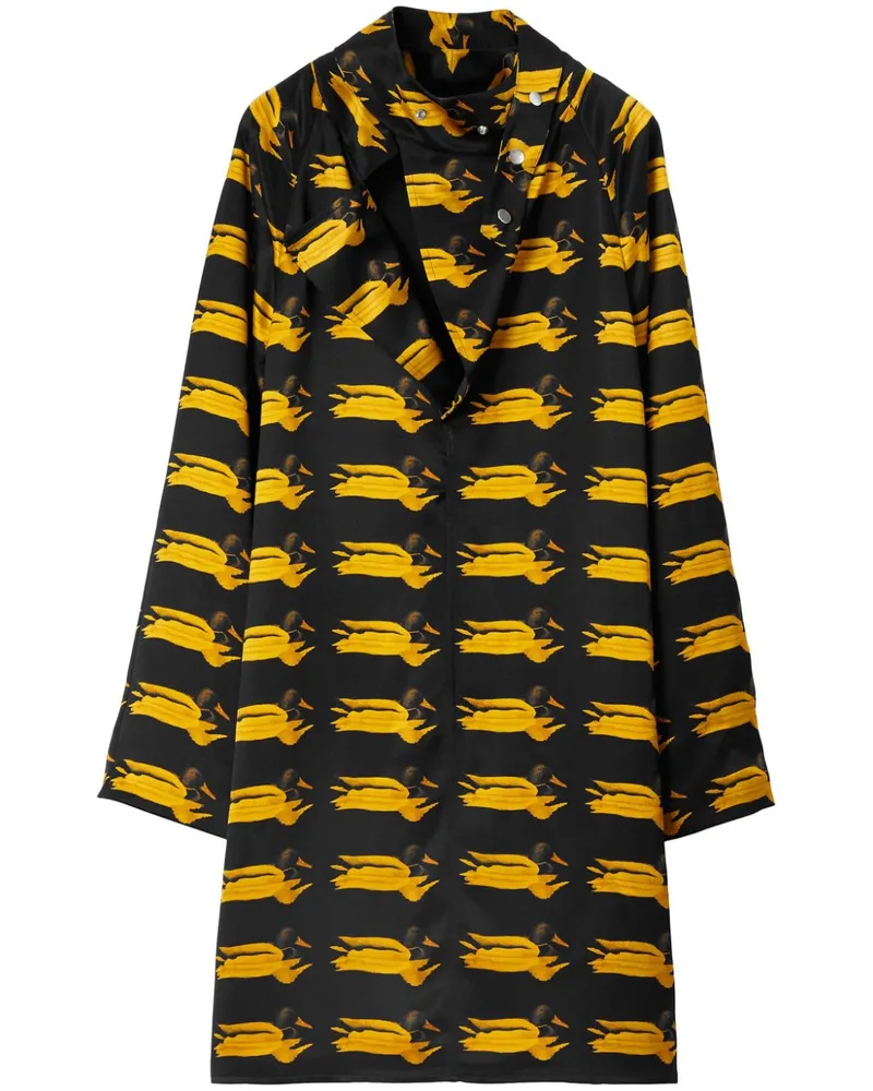 Burberry Minikleid aus Seide mit Tropicana-Print - Schwarz Schwarz