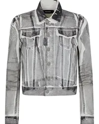 Dsquared2 Jeansjacke im Distressed-Look Grau