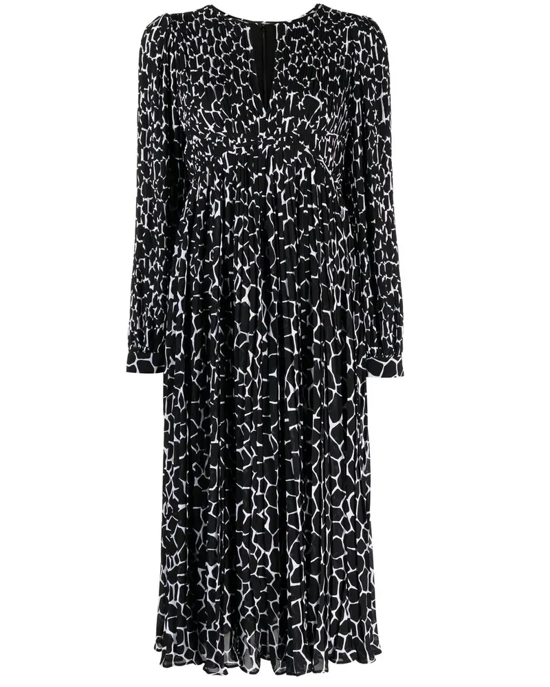 Michael Kors Kleid mit Giraffen-Print - Schwarz Schwarz