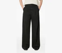Plissierte Hose - Schwarz