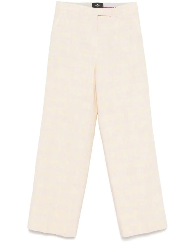 Etro Hose mit Slub-Struktur - Gelb Gelb