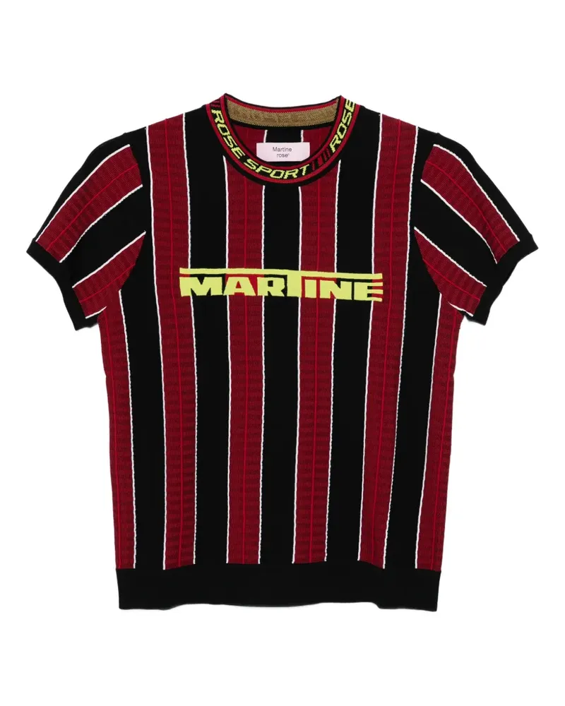 Martine Rose striped logo T-shirt - Schwarz Schwarz