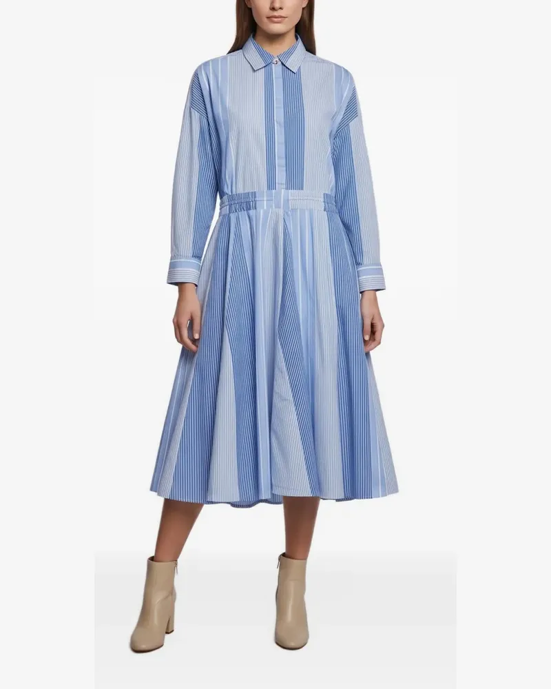 Maje Gestreiftes Midikleid - Blau Blau