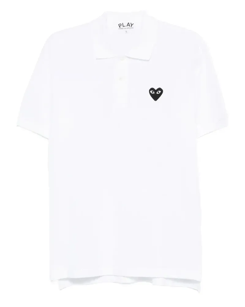 Comme des Garçons Play heart-patch polo shirt - Weiß Weiß