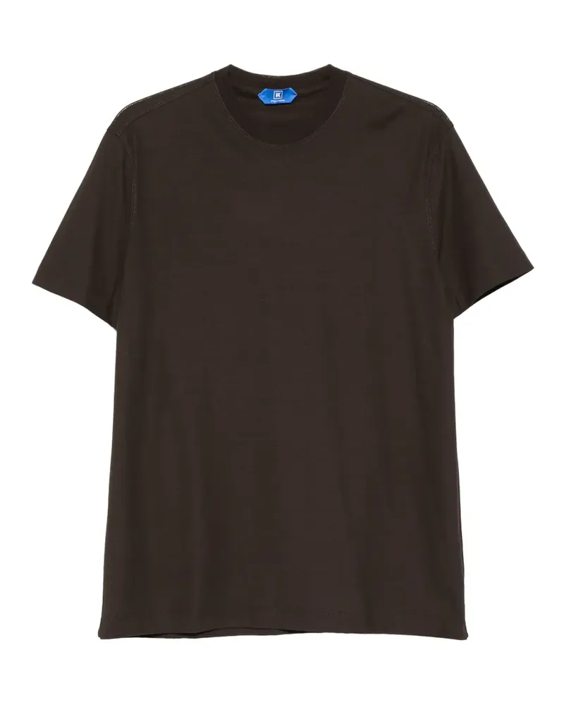 KIRED T-Shirt mit rundem Ausschnitt - Braun Braun