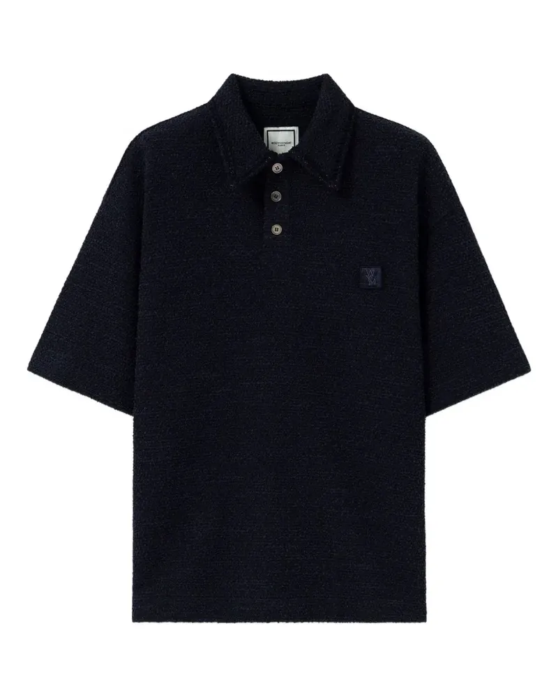 Wooyoungmi Gestricktes Poloshirt - Blau Blau