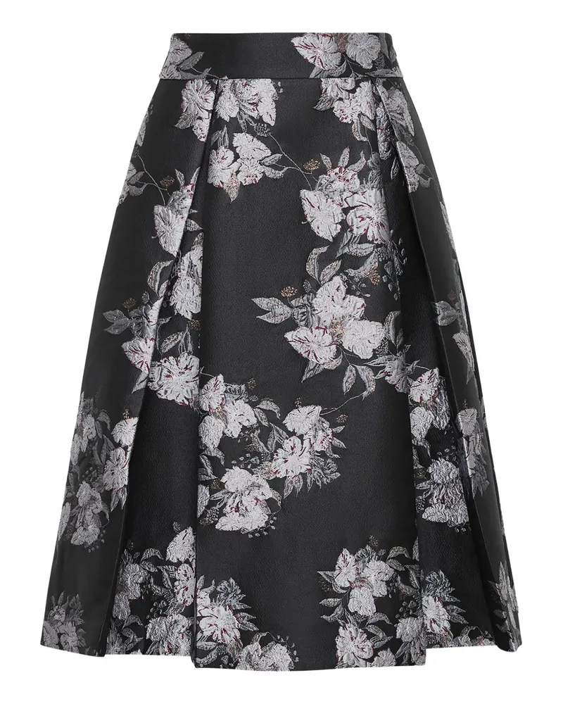 Maliparmi Faltenrock mit Blumenmuster - Schwarz Schwarz
