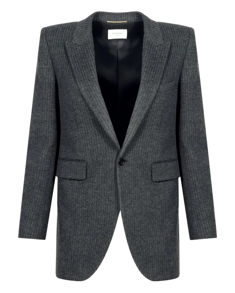 Saint Laurent Einreihiges Sakko - Grau Grau