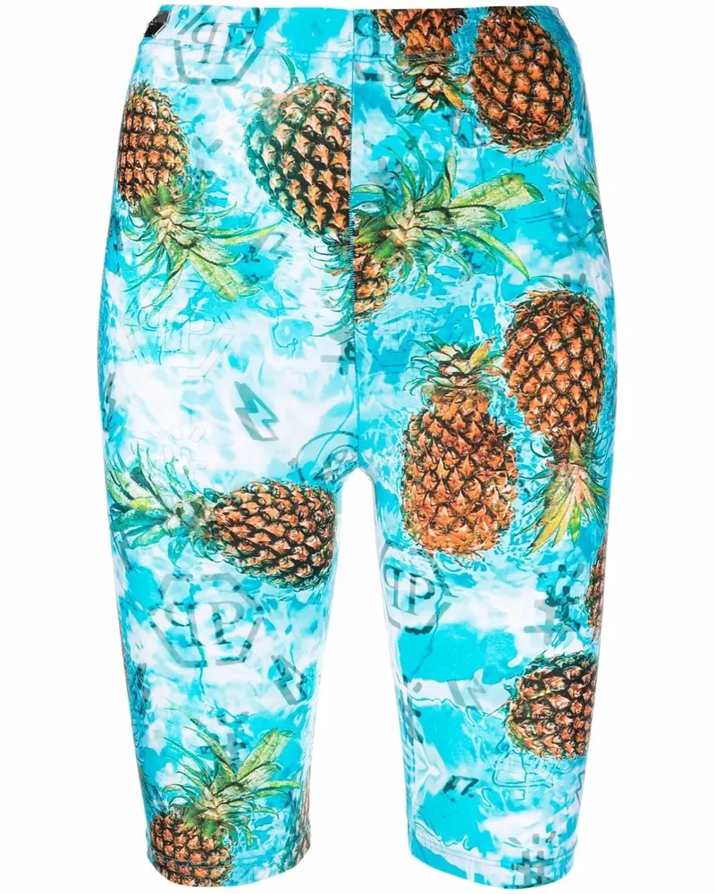 Philipp Plein Shorts mit Ananas-Print - Blau Blau