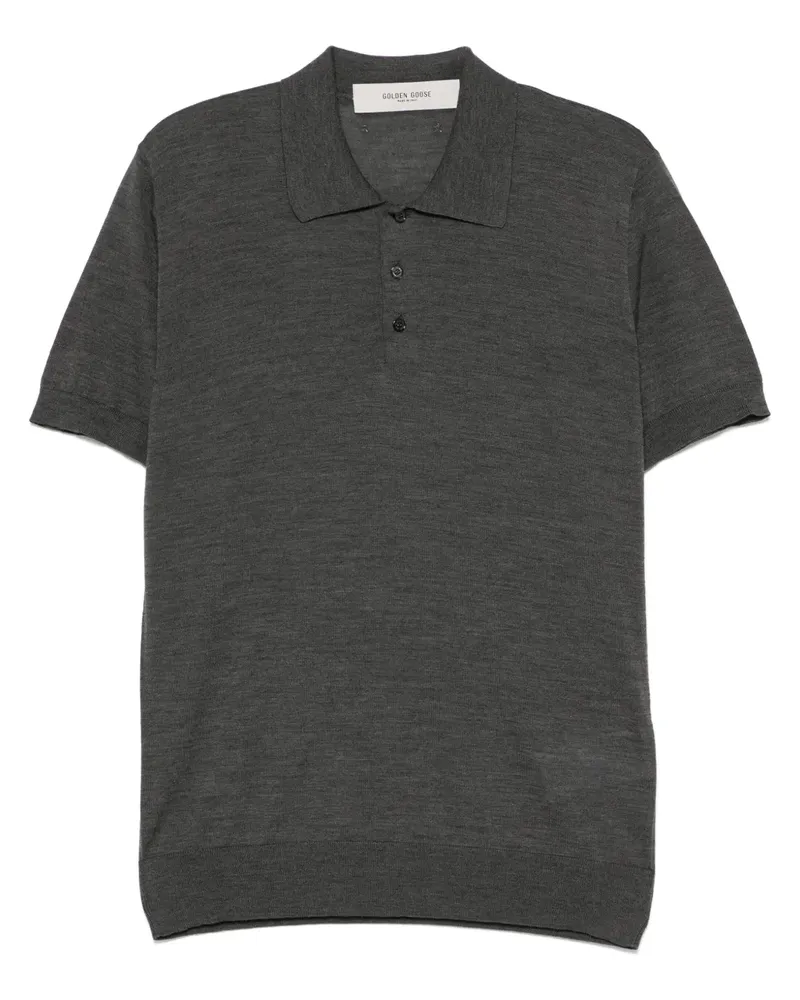 Golden Goose Fein gestricktes Poloshirt - Grau Grau