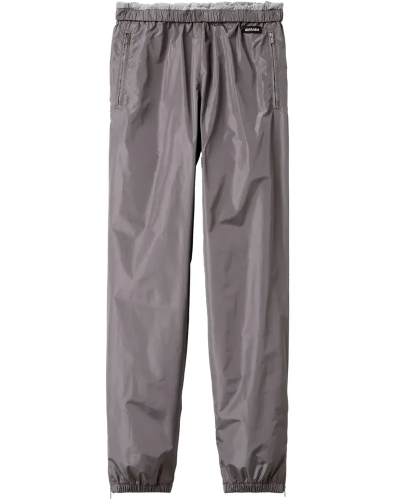 Miu Miu Jogginghose mit Logo-Patch - Grau Grau