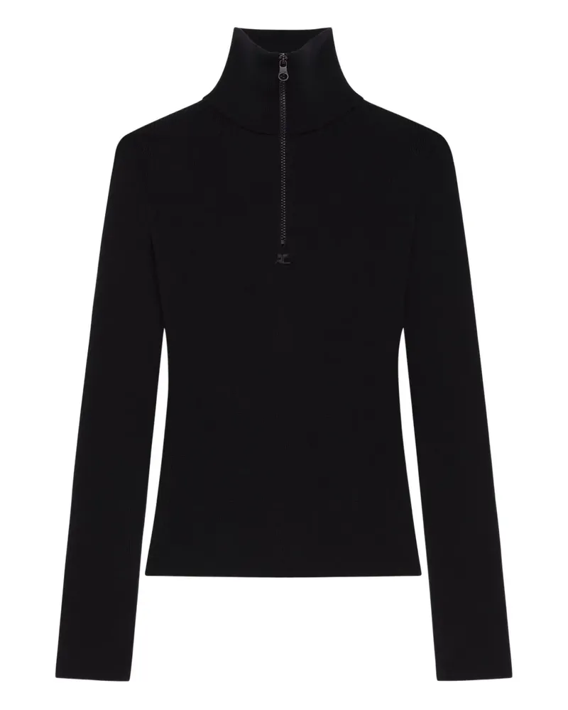 Courrèges Gestricktes Oberteil - Schwarz Schwarz