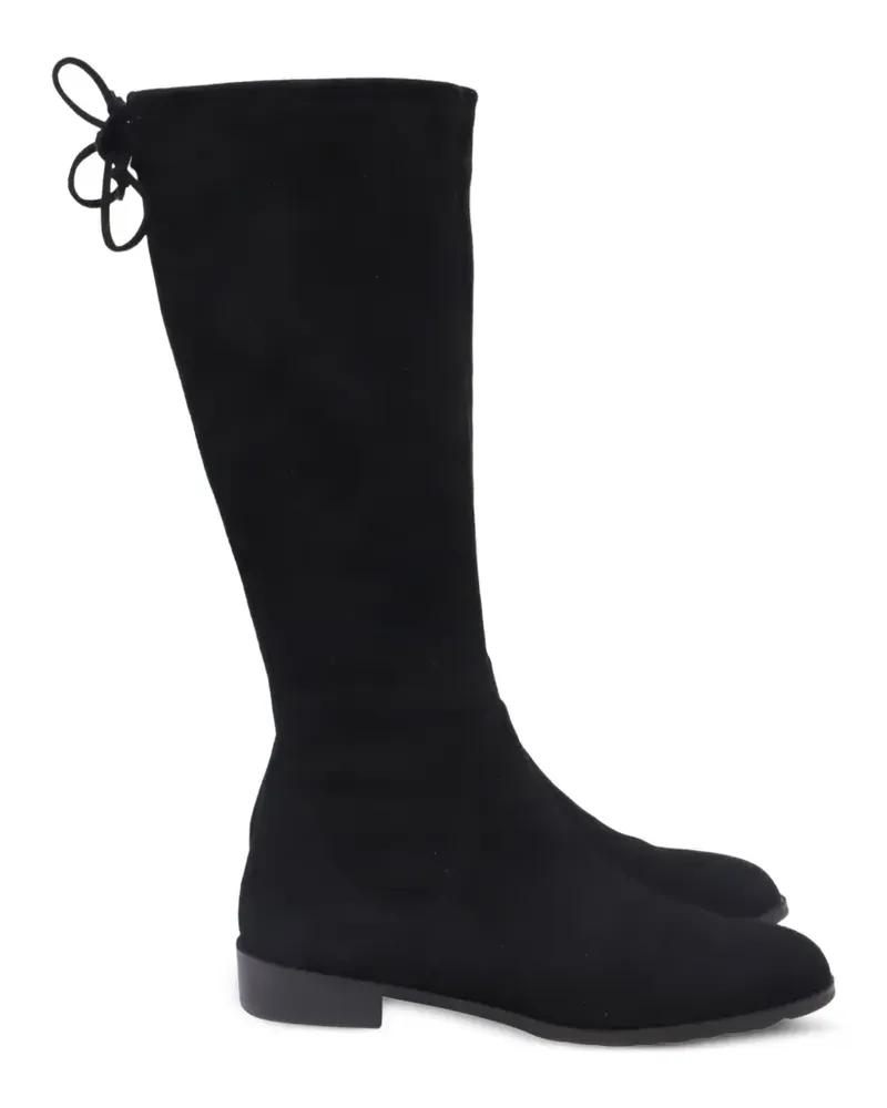 Stuart Weitzman 2010s Under-the-Knee Stiefel aus Wildleder - Schwarz Schwarz
