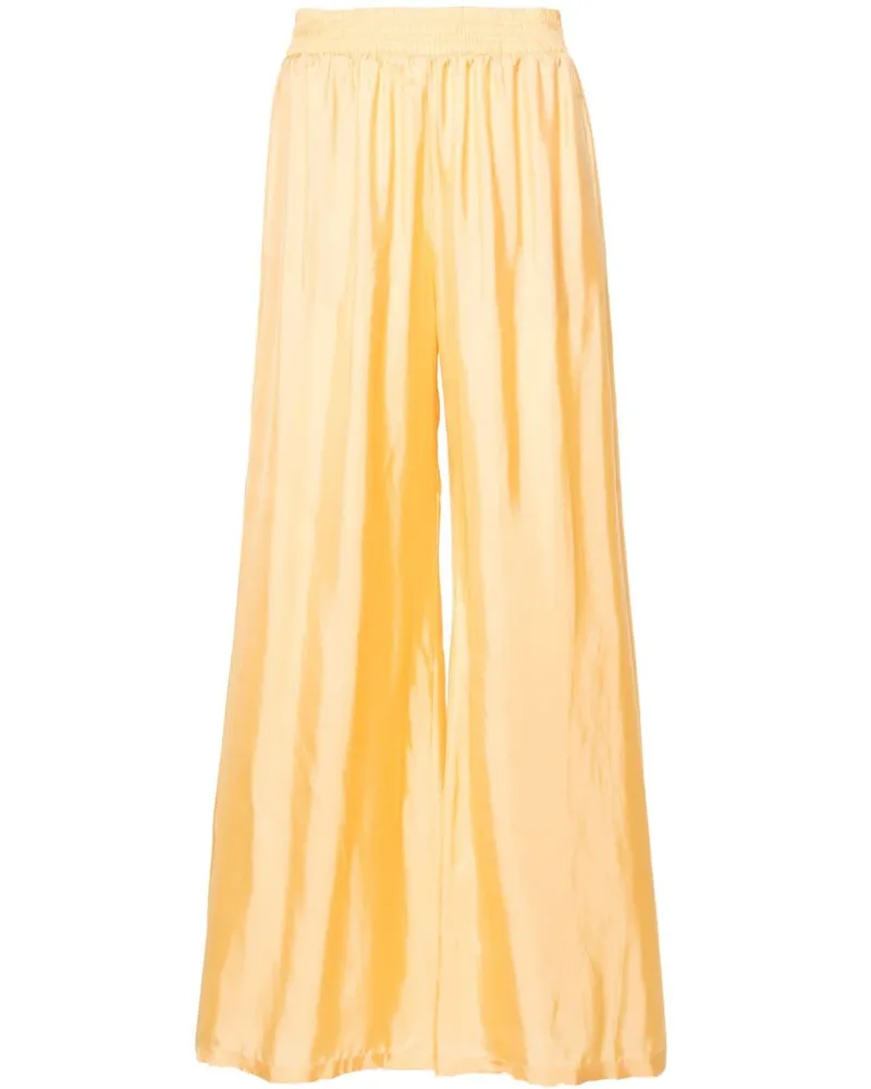 Fabiana Filippi Hoch sitzende Satin-Palazzohose - Orange Orange