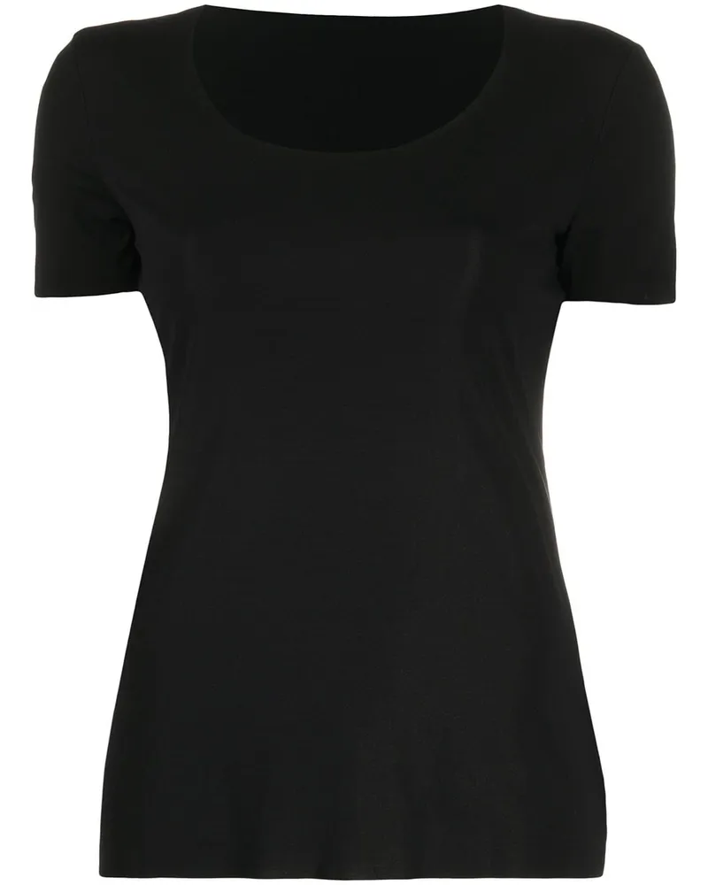 Wolford T-Shirt mit rundem Ausschnitt Schwarz