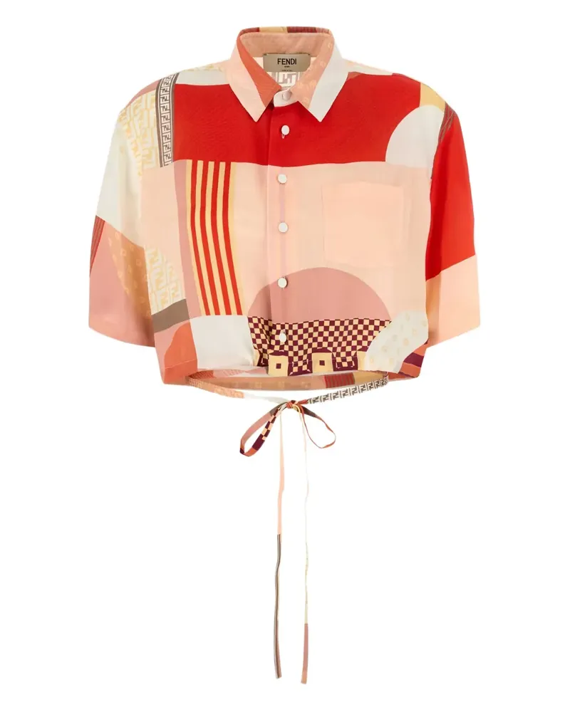 Fendi Hemd mit Print - Rosa Rosa