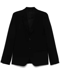 Blumarine Einreihiger Blazer mit Buchstaben-Print Schwarz