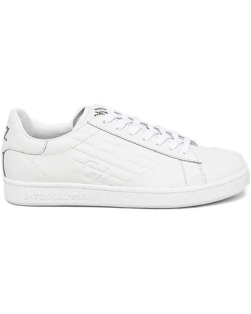 EA7 Sneakers mit Logo-Prägung - Weiß Weiß