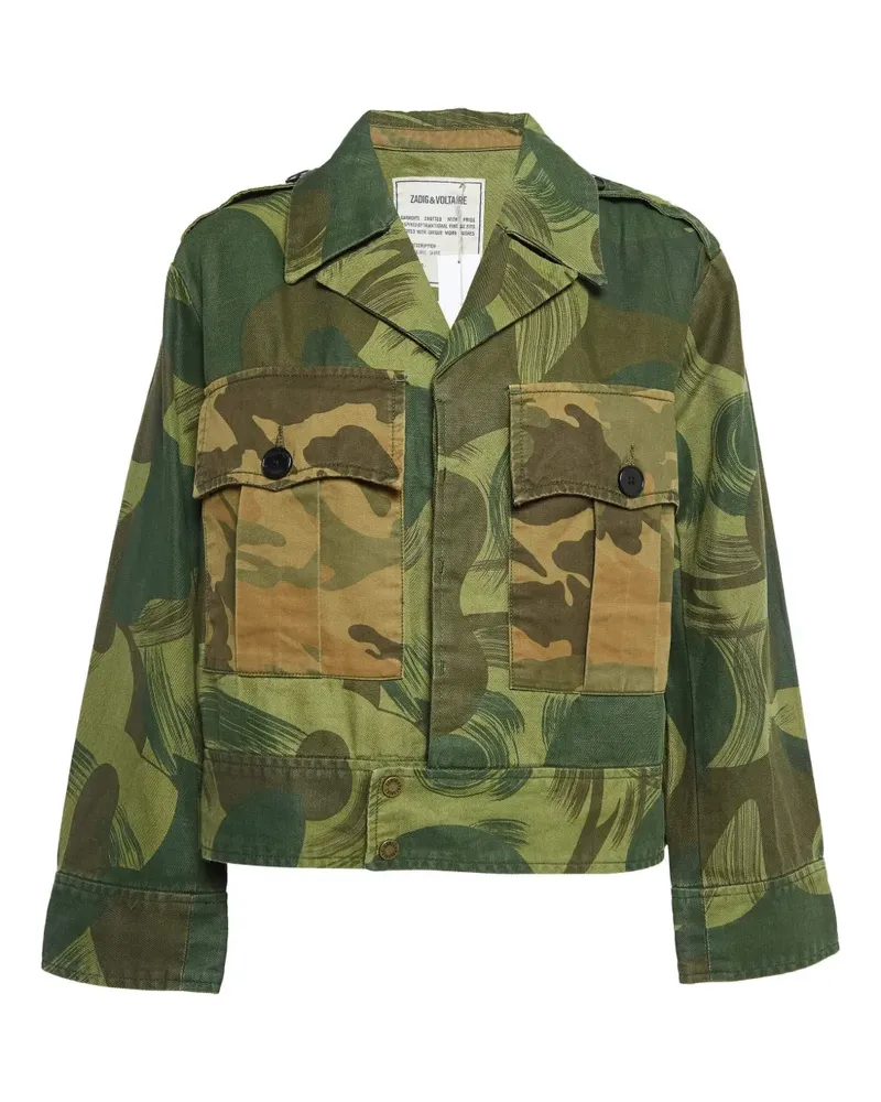 Zadig & Voltaire Pre-owned Jacke mit Camouflage-Print - Grün Grün