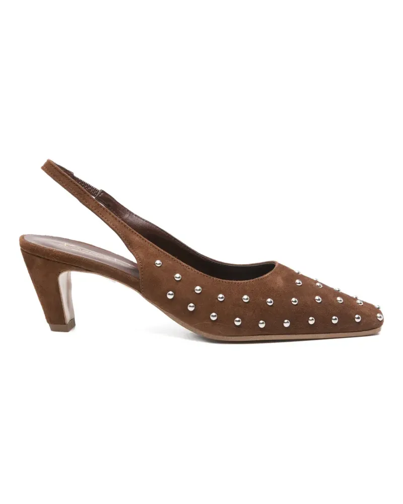 Bianca Di studded-embellishment slingback pumps - Braun Braun