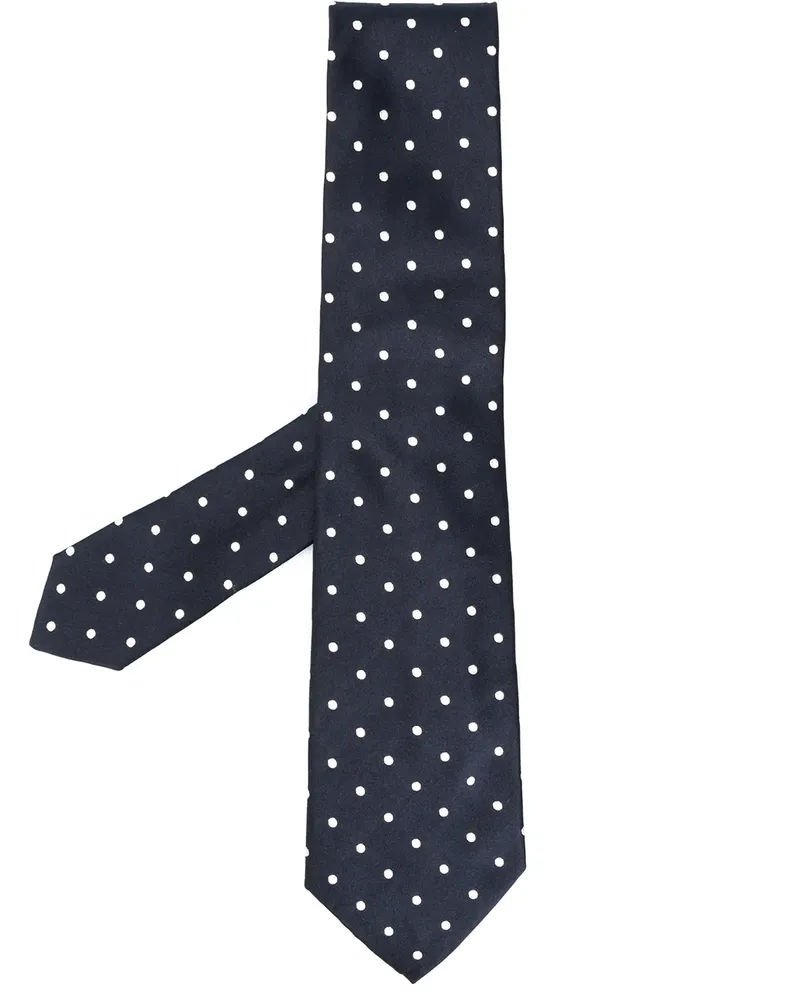 Ralph Lauren Gepunktete Seidenkrawatte - Blau Blau