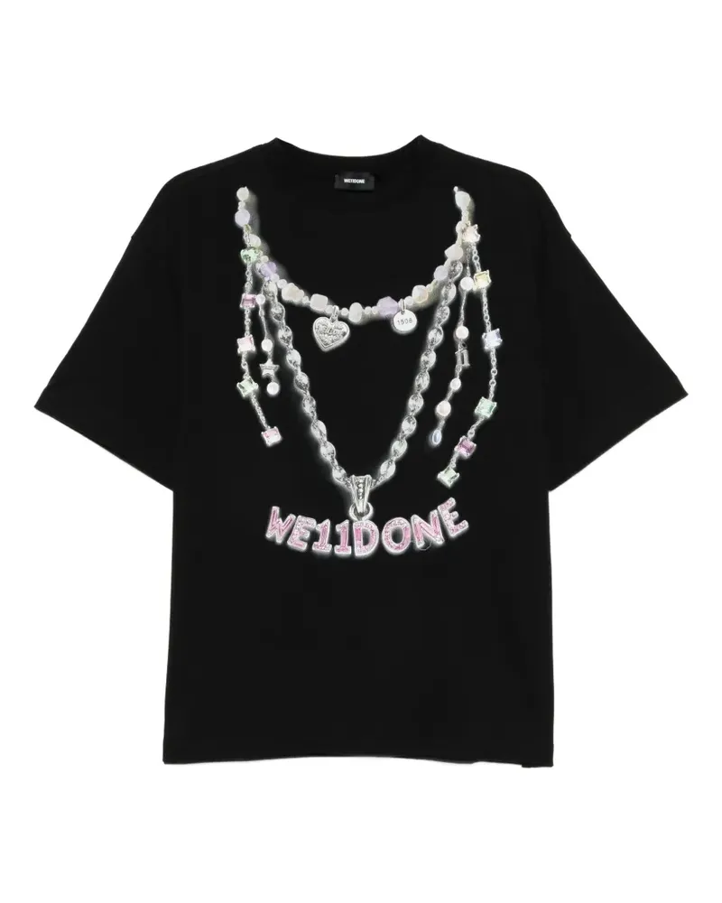 WE 11 DONE printed T-shirt - Schwarz Schwarz