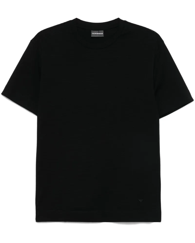 Emporio Armani Gestreiftes T-Shirt - Schwarz Schwarz