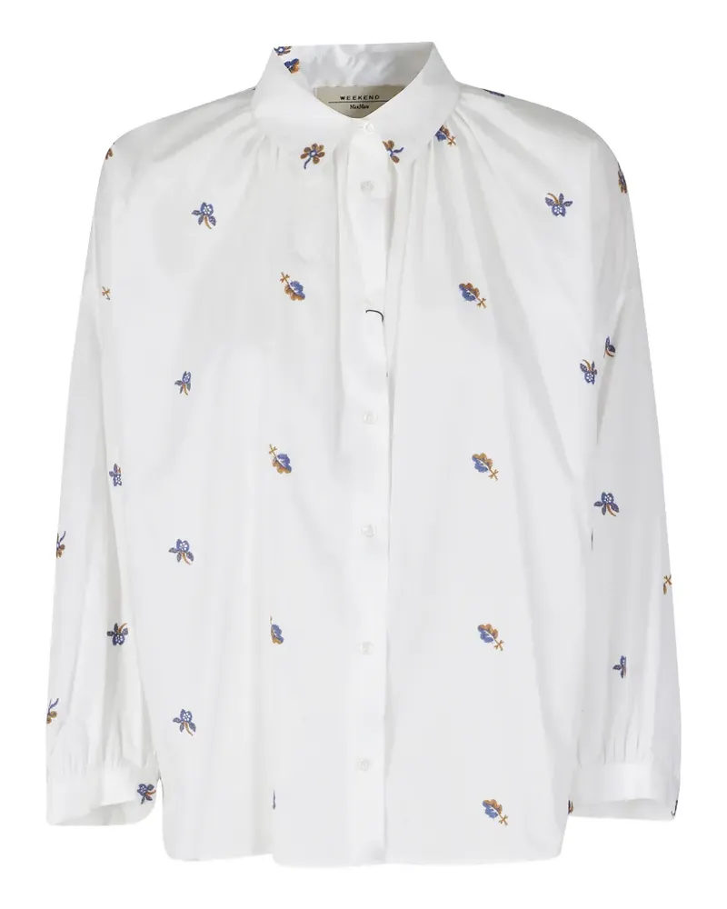 Max Mara embroidered cotton shirt - Weiß Weiß