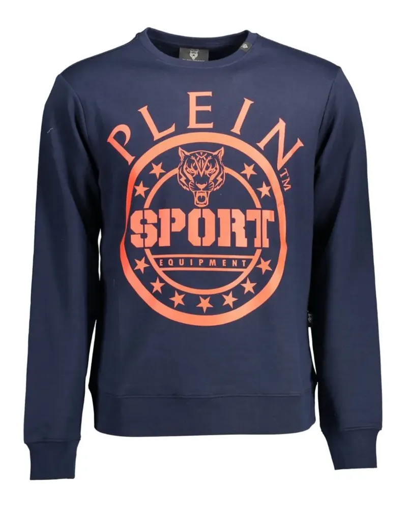 Philipp Plein tiger-print crew-neck sweater - Blau Blau