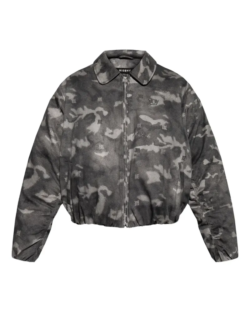 MISBHV Bomberjacke mit Camouflage-Print - Grau Grau