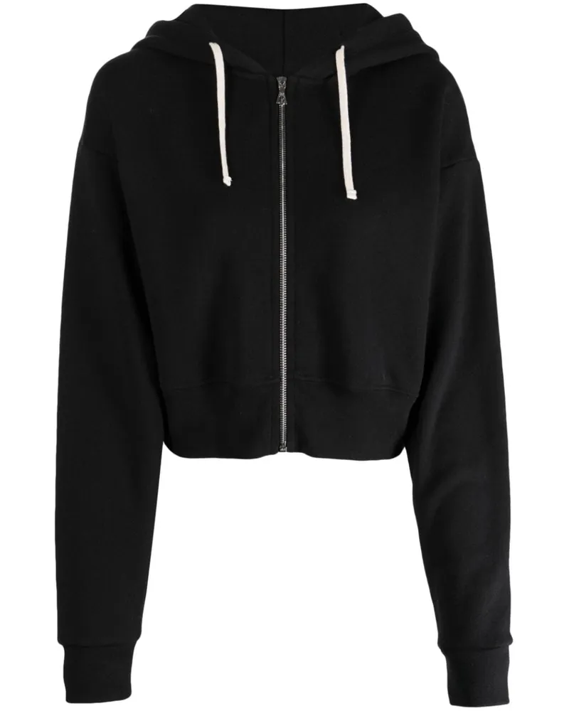 John Elliott + Co Cropped-Hoodie Schwarz