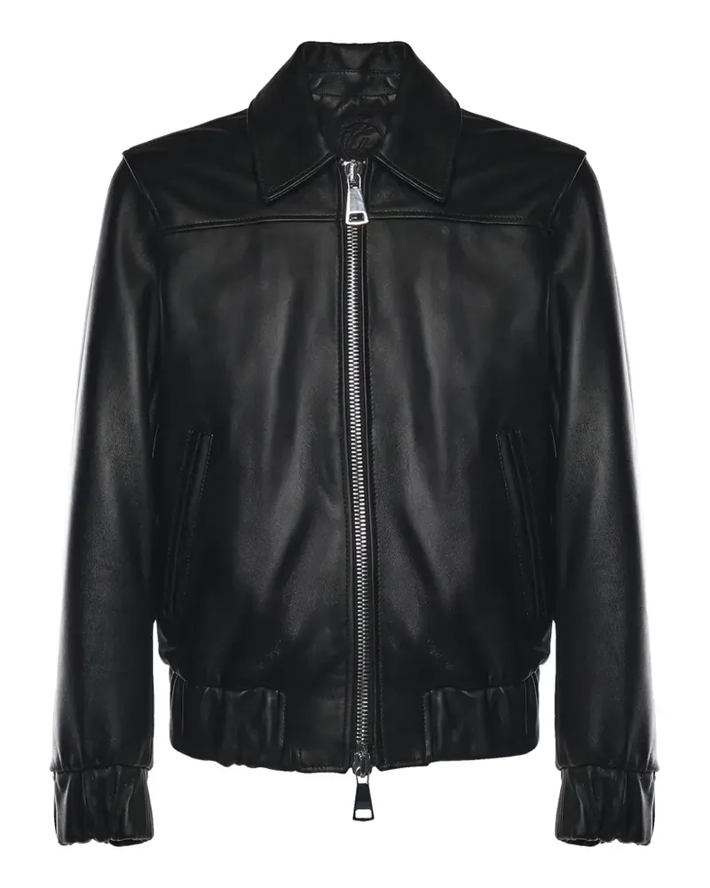 Giuliano Galiano zipped nappa jacket - Schwarz Schwarz