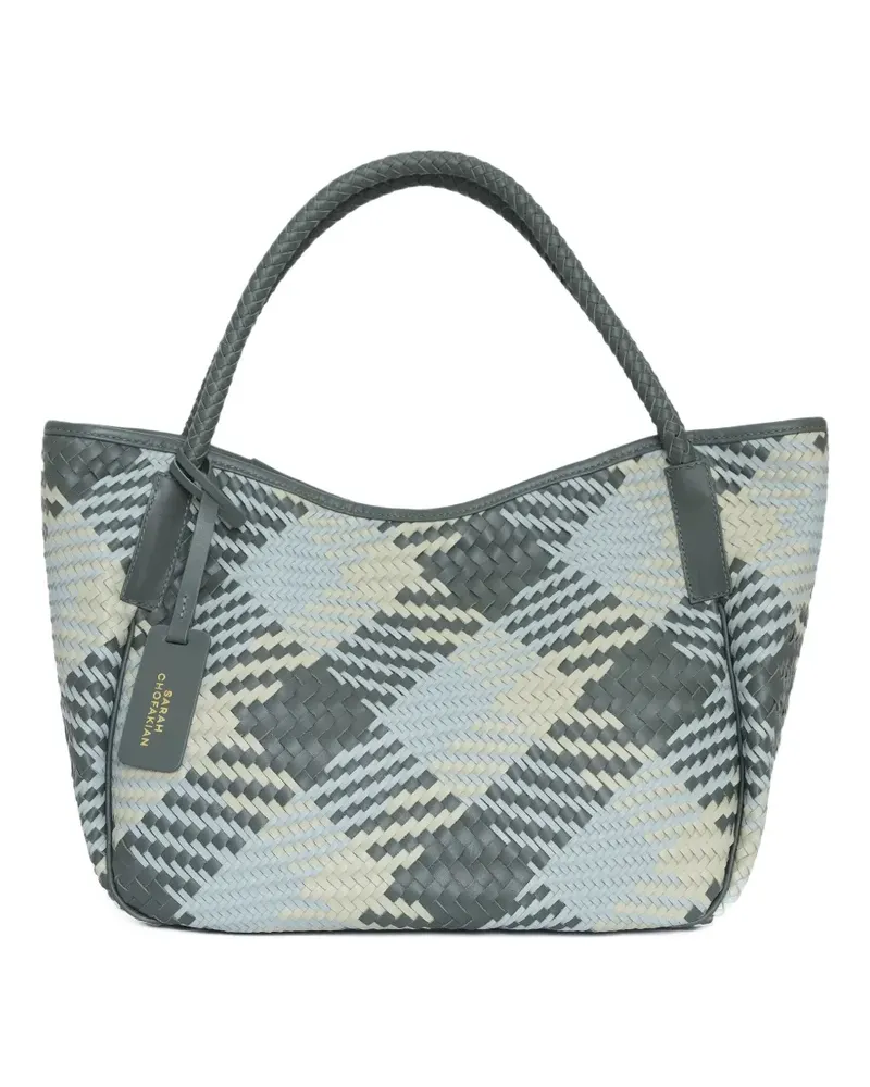 Sarah Chofakian Gewebte Nougat Schultertasche - Grau Grau