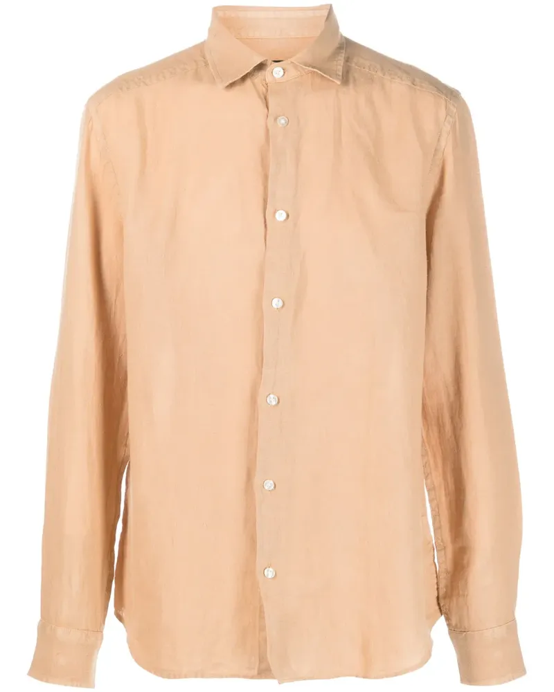 Peuterey Klassisches Leinenhemd - Nude Nude