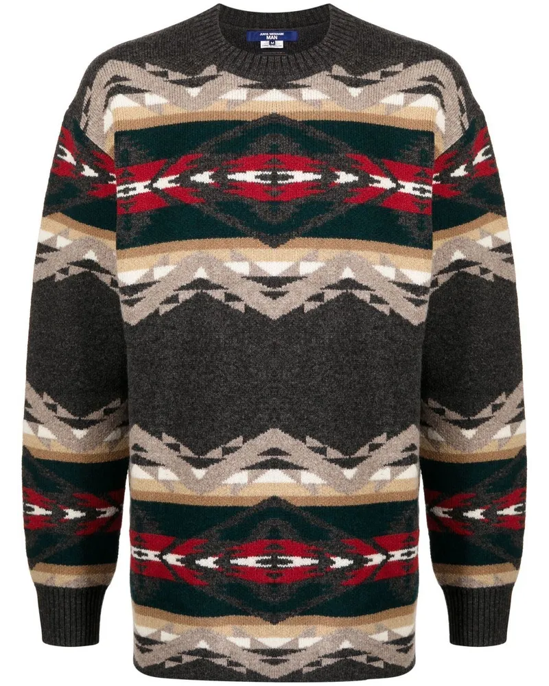 Junya Watanabe Pullover mit Intarsienmuster - Mehrfarbig Mehrfarbig