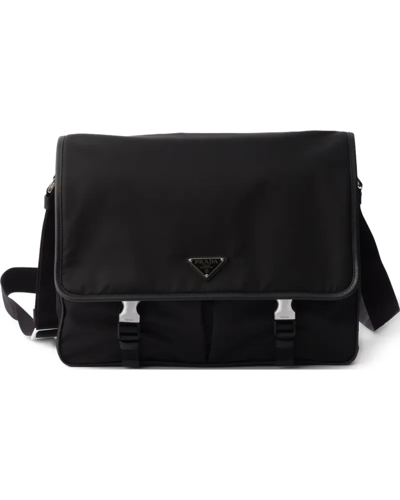 Prada Schultertasche mit Schnallen - Schwarz Schwarz