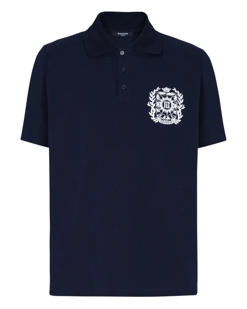 Balmain Klassisches Poloshirt - Blau Blau