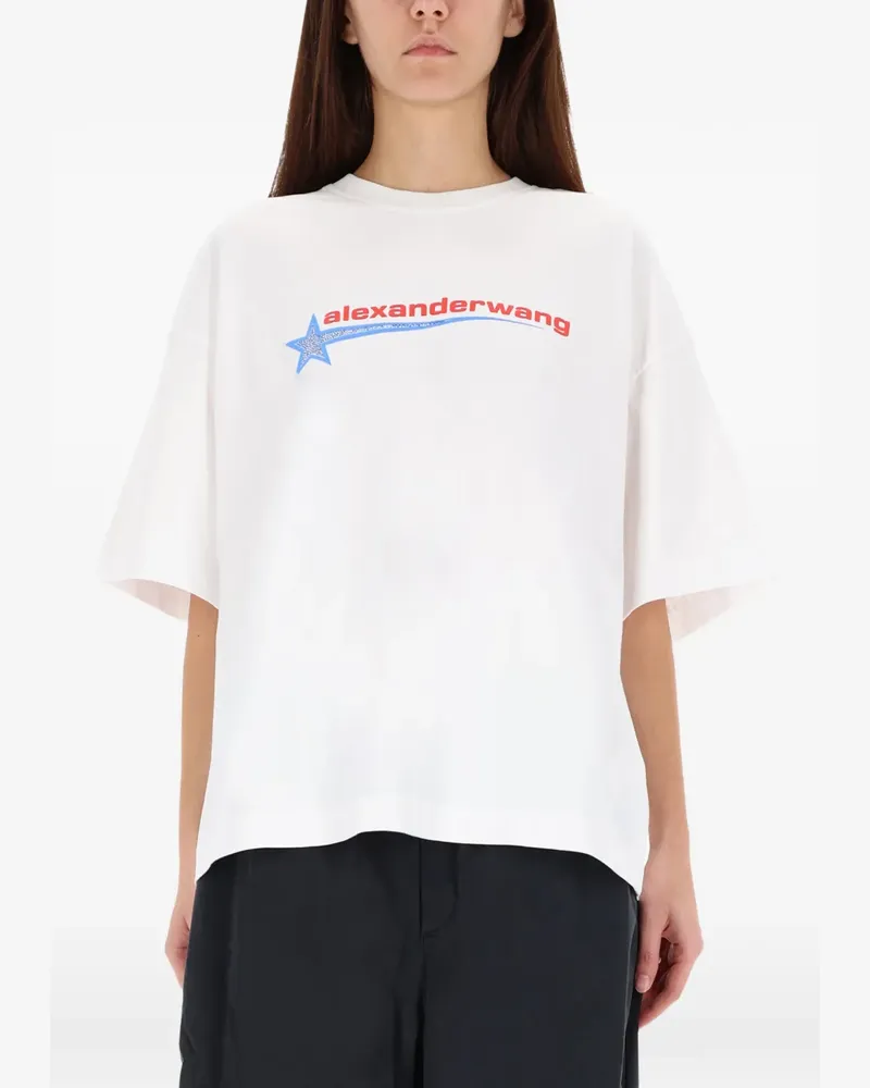 Alexander Wang logo-print T-shirt - Weiß Weiß