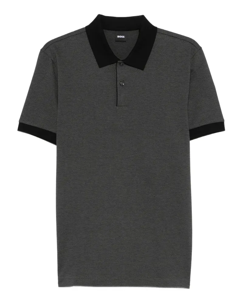 HUGO BOSS Poloshirt mit kurzer Knopfleiste - Grau Grau