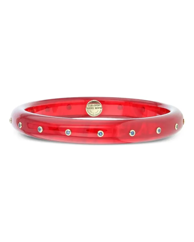 Mark Davis 18K yellow gold sapphire bangle - Rot Rot