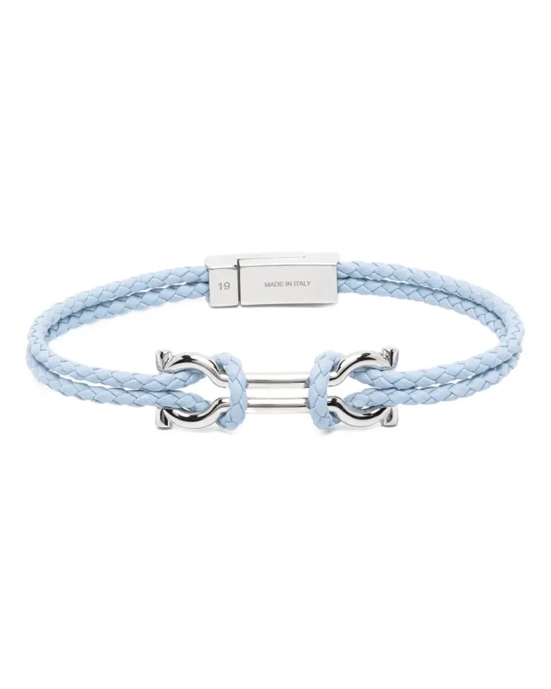 Ferragamo Gancini braided bracelet - Silber Silber
