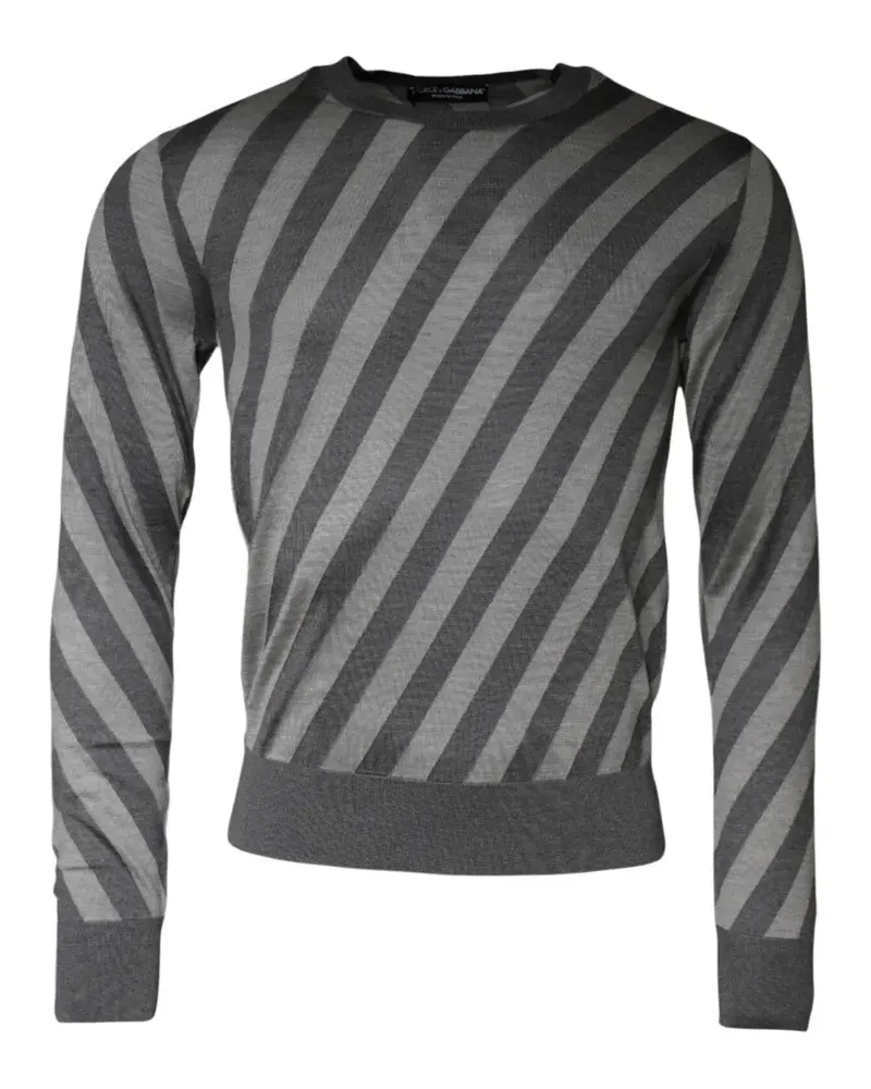 Dolce & Gabbana Pullover mit diagonalen Streifen - Grau Grau