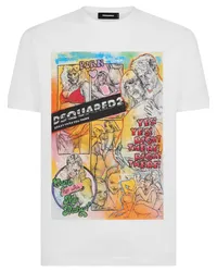 Dsquared2 T-Shirt mit grafischem Print Weiß